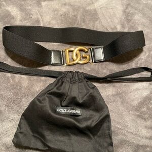 Dolce & Gabbana black stretch belt Size 85, medium